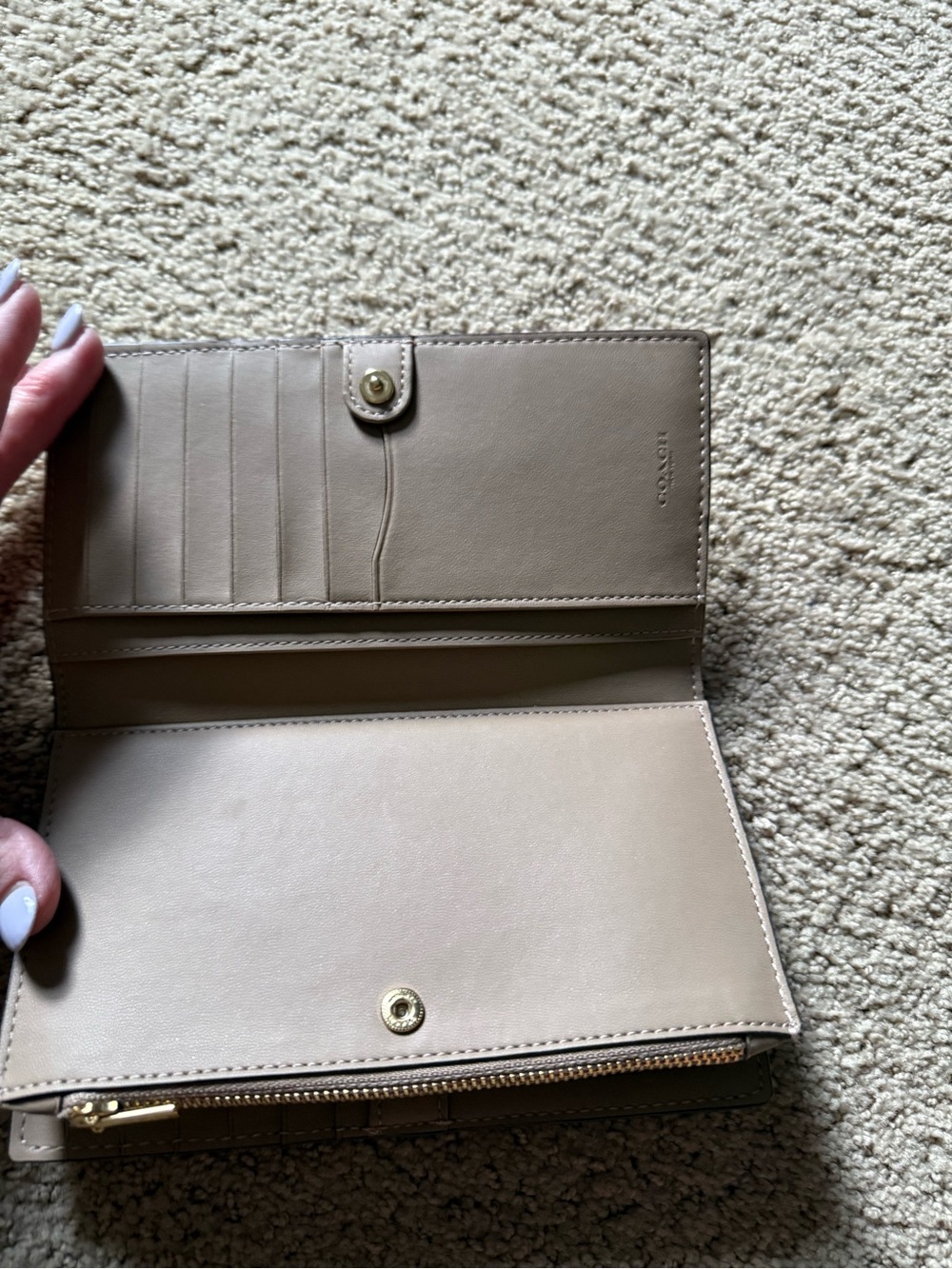 Coach leather Dreamy Chalk zip wallet - Picture 3 of 8
